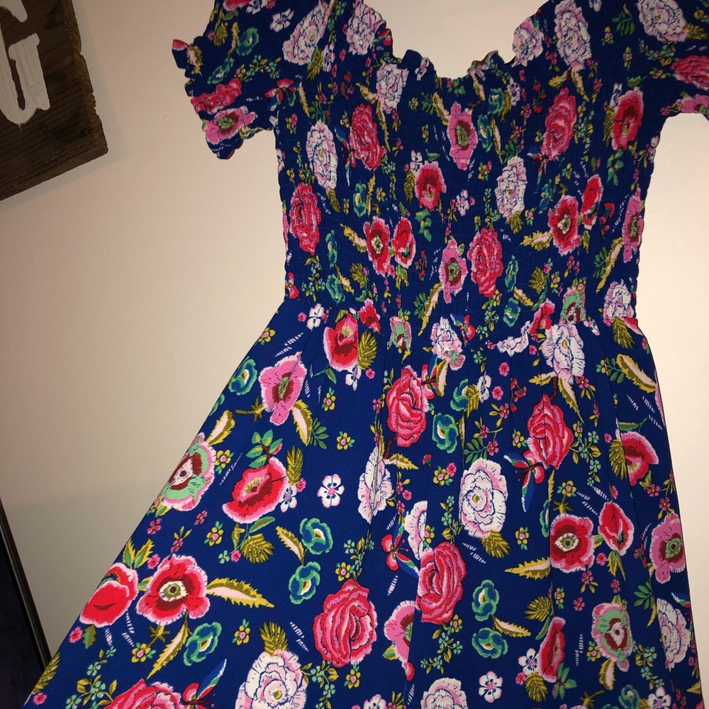 Floral off the shoulder romper